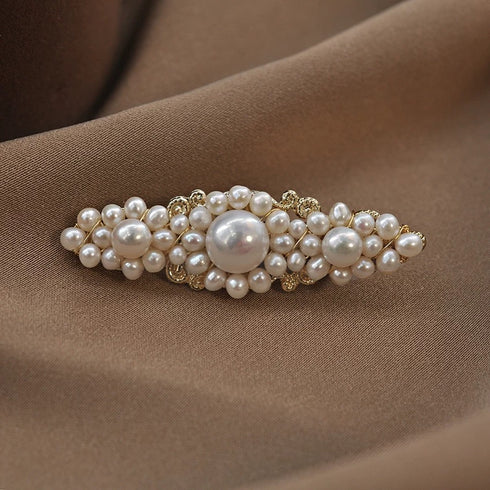 Pearl Hair Barrette Clip - Vintage Pearl Hair Clip